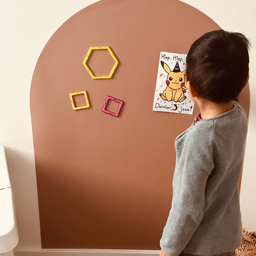 Magnetic Chalkboard wall sticker multifunctioneel 100x80cm - Clay Brown