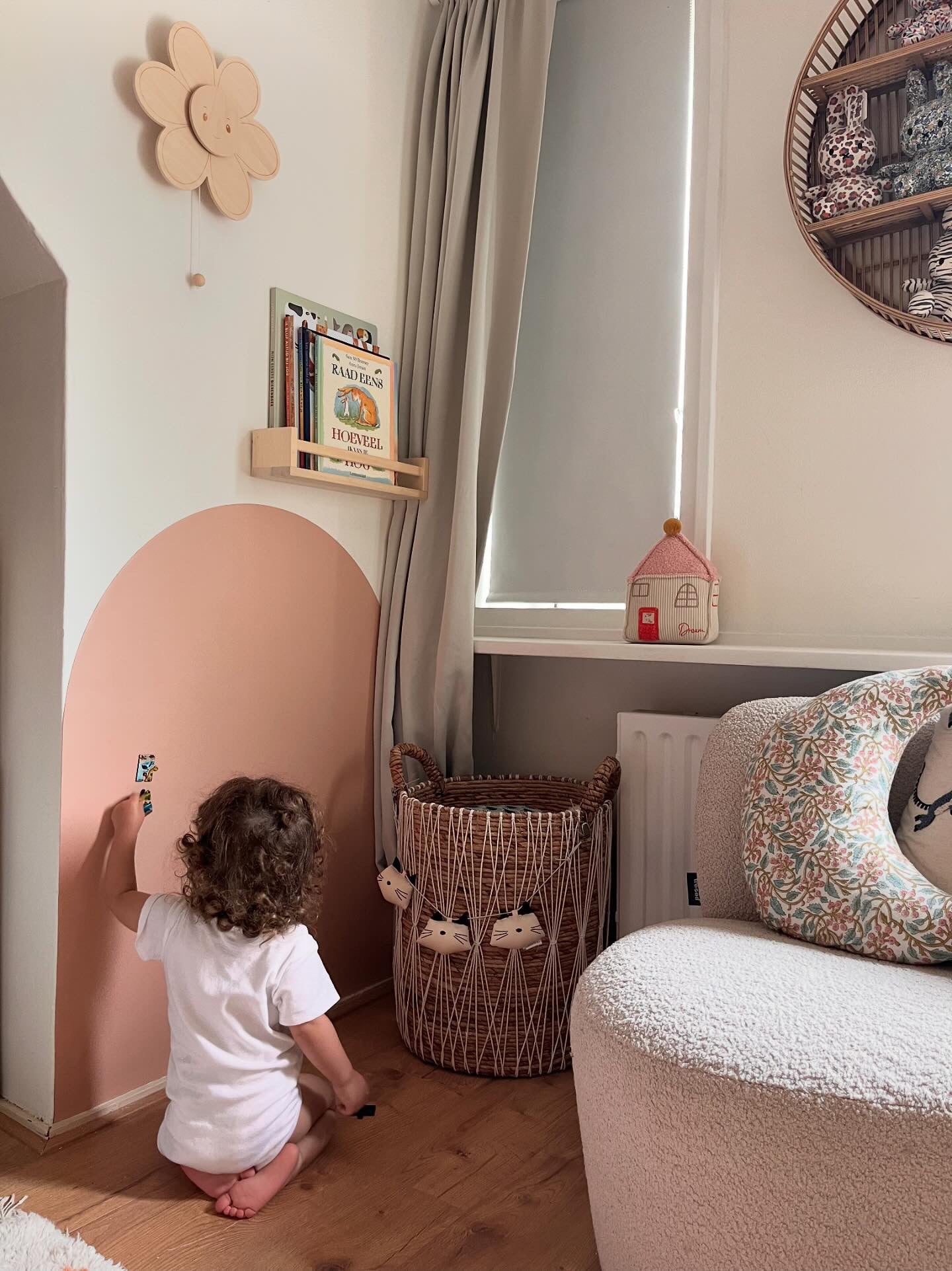 Magnetic Chalkboard wall sticker multifunctioneel 100x80cm - Cloudy Pink