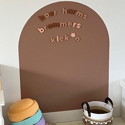 Magnetic Chalkboard wall sticker multifunctioneel 100x80cm - Clay Brown