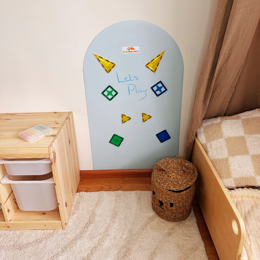 Magnetische Selbstklebende Kreidetafel Wandtattoo Sky Blue - 100x60cm