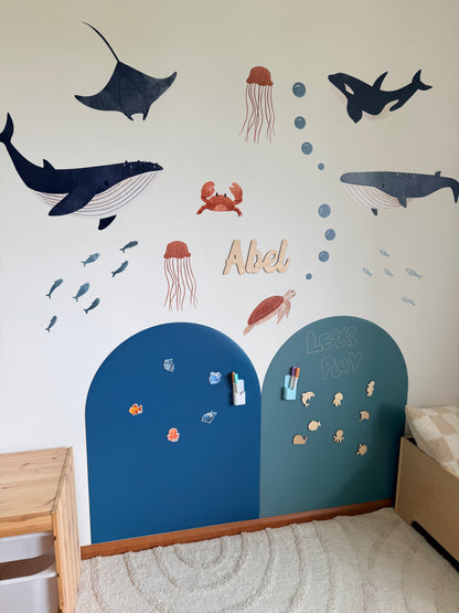 Magnetic Chalkboard wall sticker multifunctional 100x80cm  - Ocean Teal